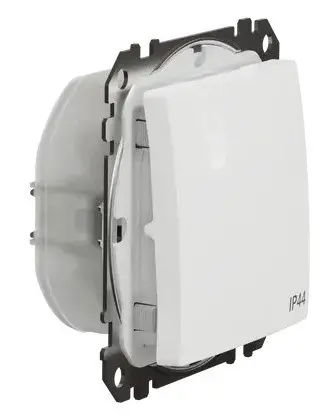 Одноклавішний перемикач Schneider Electric Sedna Design & Elements з кришкою IP44 білий SDD211106 - фото №1