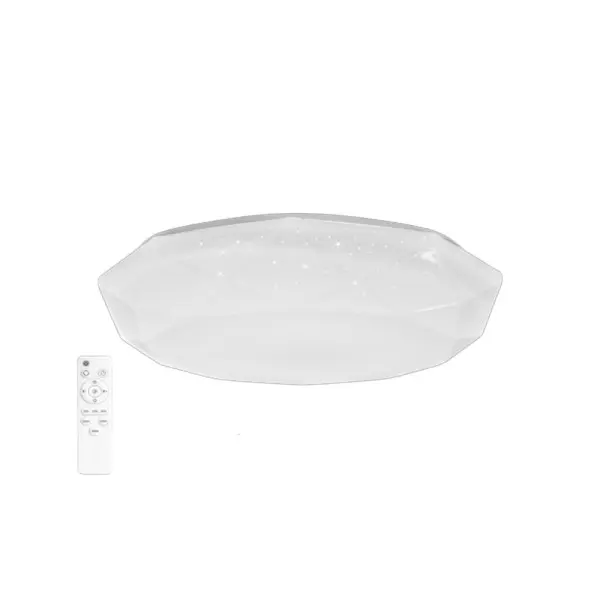 Люстра с пультом светодиодная, потолочный светильник Goldlux 325754 Galaxy LED 1x48W 3000K/4000K/6000K 5300Lm IP44 белая Люстра с пультом светодиодная, потолочный светильник Goldlux 325754 Galaxy LED 1x48W 3000K/4000K/6000K 5300Lm IP44 белая