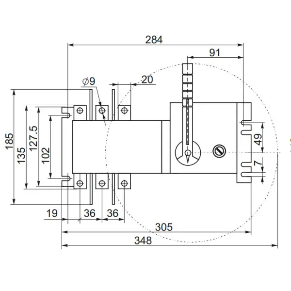 Устройство автоматического ввода резерва CNC YCS1-160А 4Р АС 415В (Б00043128) - фото №2
