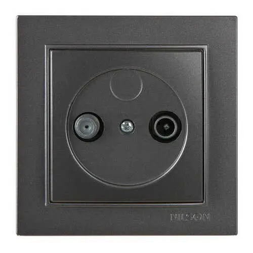 Розетка Nilson Thor антрацит TV-SAT конечная ( 27161037 )