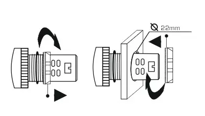 Сигнальна лампа CNC AD22-22DS 220В АС синя (Б00027223) - фото №2