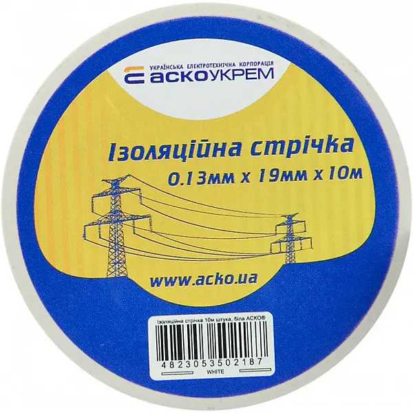 Изолента Аско-Укрем 0,13x19мм/10м белая (A0150020032) - фото №3 Изолента Аско-Укрем 0,13x19мм/10м белая (A0150020032) - фото №3