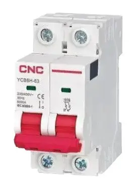 Модульный автоматический выключатель CNC YCB6Н-63 2Р 10А 4,5кА B (Б00038348)
