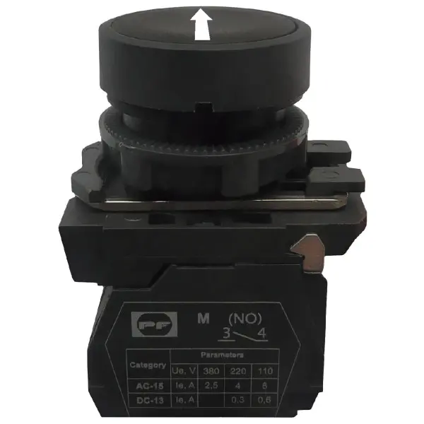 Кнопка Promfactor FP5-AA3351 1NO «белая стрелка вверх» черная (FP5-AA3351)