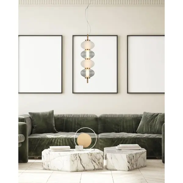 Подвесной светильник, люстра Italux PND-84938-4V-BK Testa LED 4x16W 3000K 1000Lm IP20 золотой - фото №1 Подвесной светильник, люстра Italux PND-84938-4V-BK Testa LED 4x16W 3000K 1000Lm IP20 золотой - фото №1