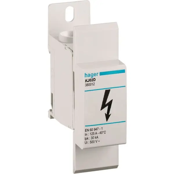 Блок розгалужувальний Hager 125A (вхід 1х35мм2+1х16мм2; вихід 6х16мм2) - фото №1