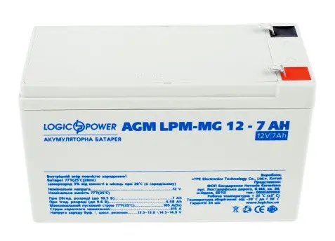 Аккумулятор LogicPower AGM LPM-MG 12-7 AH 12В - фото №1