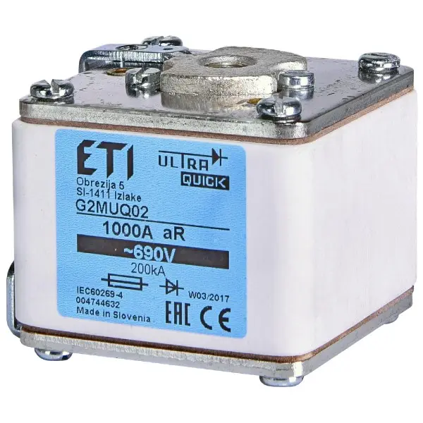 Предохранитель ETI G2MUQ01/500A/690V aR 200кА (4374626)