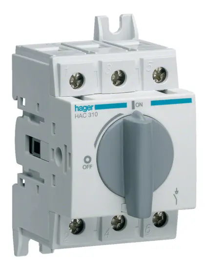 Рубильник Hager HAC310 3P 100А Рубильник Hager HAC310 3P 100А