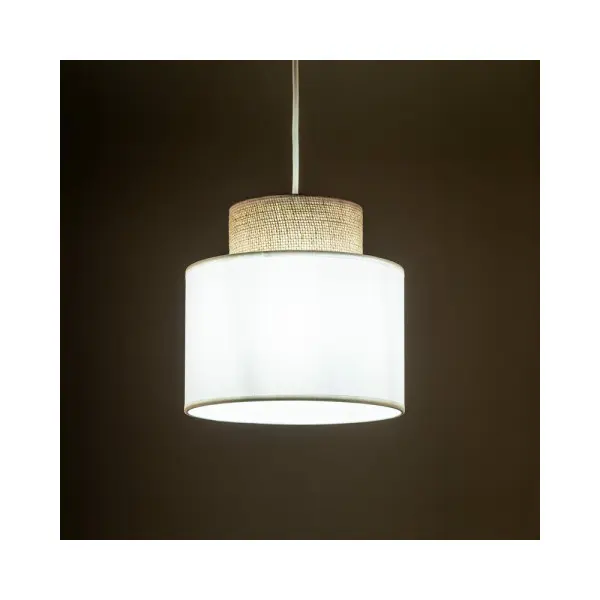 Подвесной светильник, люстра Tk Lighting 10078 Duo Juta E27 1x15W IP20 Белый - фото №2 Подвесной светильник, люстра Tk Lighting 10078 Duo Juta E27 1x15W IP20 Белый - фото №2