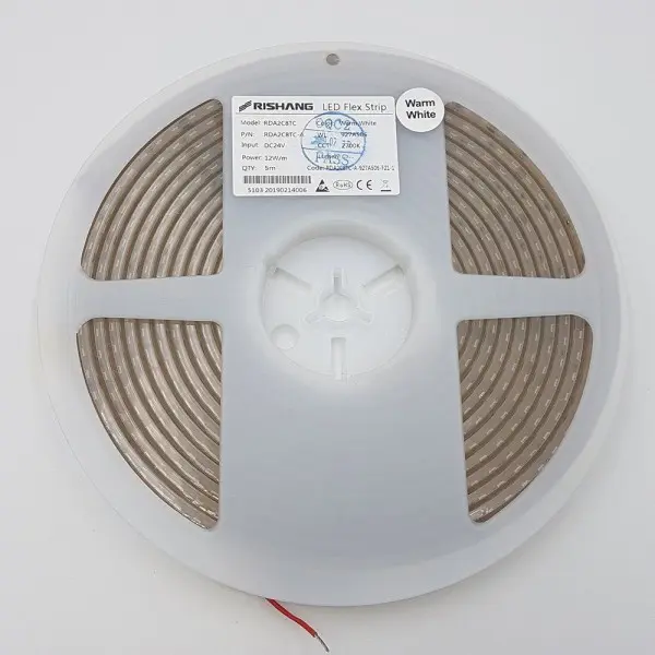LED лента RISHANG 128-2835-24V-IP68 12W 1385Lm 3000K 5м (RDA2C8TC-A) - фото №3