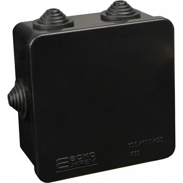 Распределительная коробка Аско-Укрем UAtmo Jet Black 100*100*50 - фото №1 Распределительная коробка Аско-Укрем UAtmo Jet Black 100*100*50 - фото №1