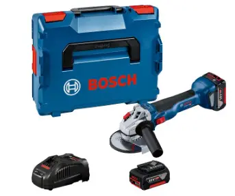Акумуляторна кутова шліфувальна машина Bosch Professional GWX 18V-10 2x50 Ач L-BOXX 136 з АКБ і ЗУ (06019J4004) Акумуляторна кутова шліфувальна машина Bosch Professional GWX 18V-10 2x50 Ач L-BOXX 136 з АКБ і ЗУ (06019J4004)
