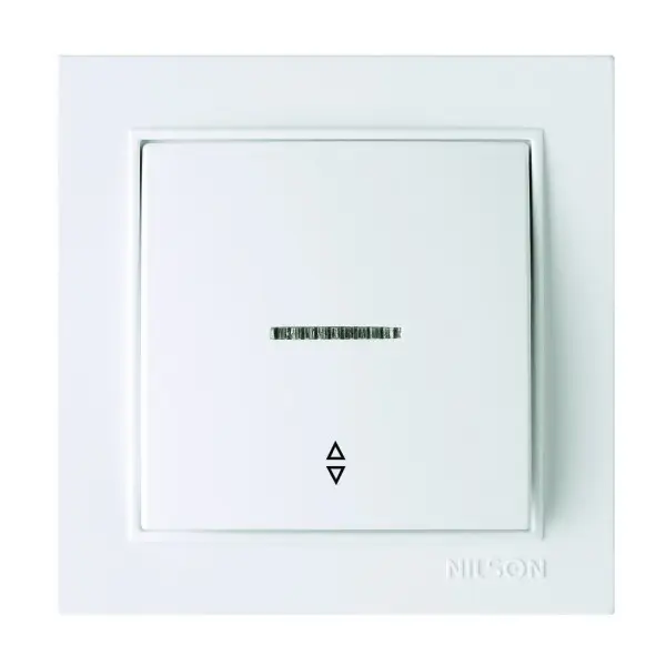 Вимикач Nilson Thor білий 1кл прохідний з підсвіткою ( 27111008 )
