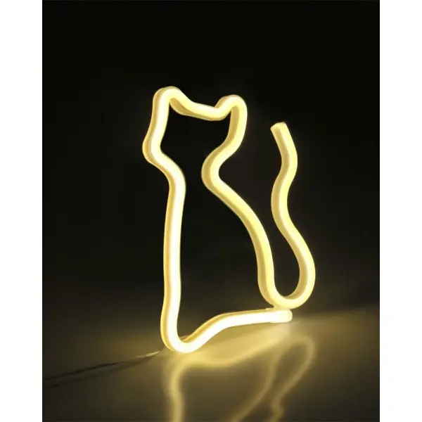 Бра, настінний світильник Goldlux 327093 Neon Cat LED 1x3W IP20 білий - фото №3