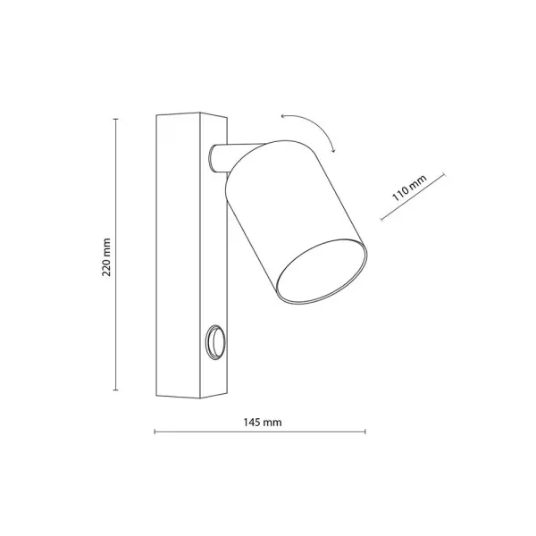 Бра, настенный светильник TK Lighting 11365 Nex GU10 1x10W IP20 белый - фото №4
