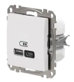 Розетка USB Schneider Electric Sedna Design & Elements A+C 3A 45Вт белая SDD111404 - фото №4 Розетка USB Schneider Electric Sedna Design & Elements A+C 3A 45Вт белая SDD111404 - фото №4