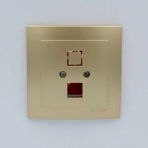 Розетка Nilson Touran золото комп'ютерна без модуля ( 24151042 ) - фото №1