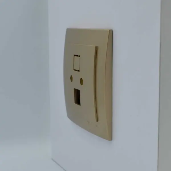 Розетка Nilson Touran золото комп'ютерна без модуля ( 24151042 ) - фото №2