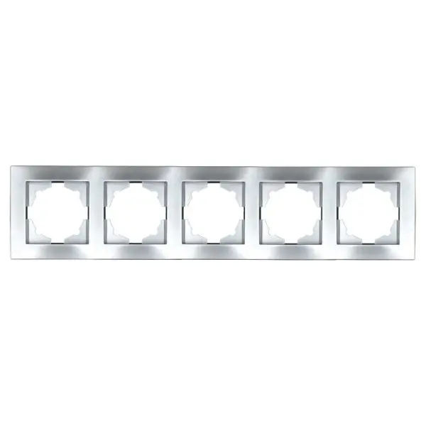 Рамка ELBI VEGA Silverline серый металлик 5-на (510-011000-250) Рамка ELBI VEGA Silverline серый металлик 5-на (510-011000-250)