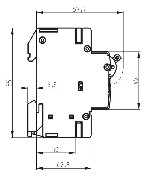 Автоматический выключатель ETI 002133717 ETIMAT 10 2p C 20А (10 kA) - фото №2