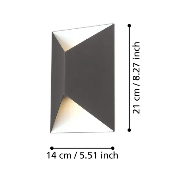Уличный светильник Eglo 93994 Predazzo LED 1x2.5W 3000K 460Lm IP44 антрацит - фото №4