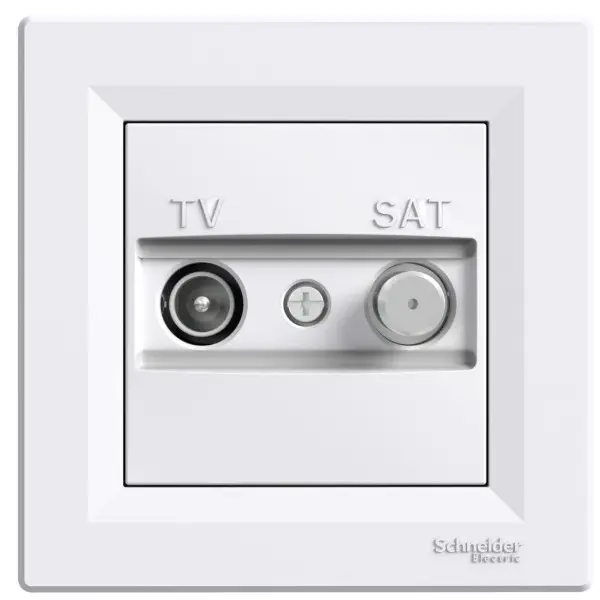 Розетка TV-SAT индивидуальная белая Asfora, EPH3400421 Розетка TV-SAT индивидуальная белая Asfora, EPH3400421