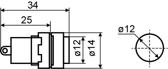 Сигнальная арматура Аско-Укрем AD22E-12DS 24В AC/DC синяя (A0140030185) - фото №4