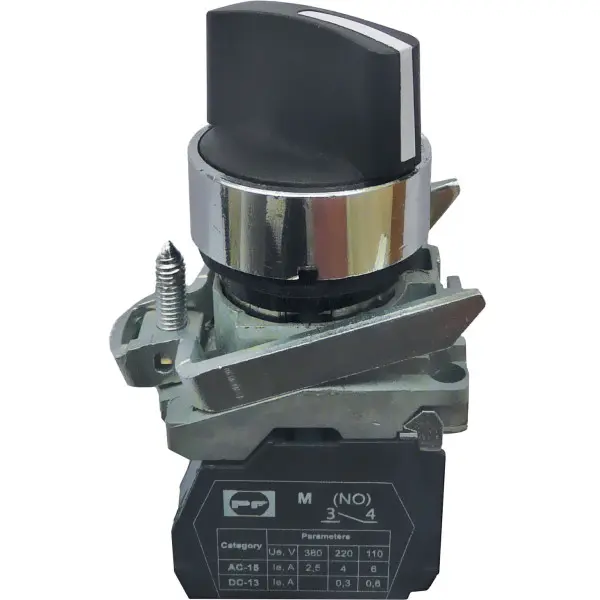 Перемикач Promfactor FP4-BD53 2NО чорний (FP4-BD53)