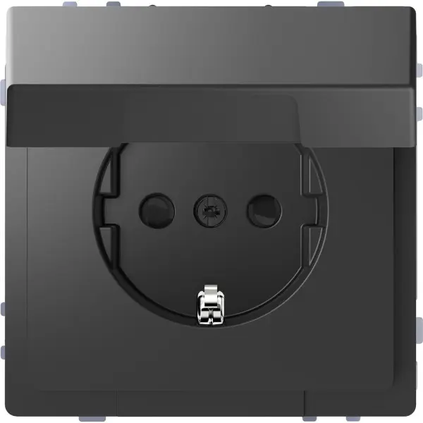 Розетка Schneider Electric D-Life MTN2310-6034 с з/к и крышкой антрацит