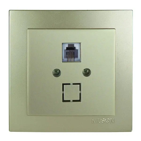 Розетка Nilson Touran золото телефонна ( 24151040 )