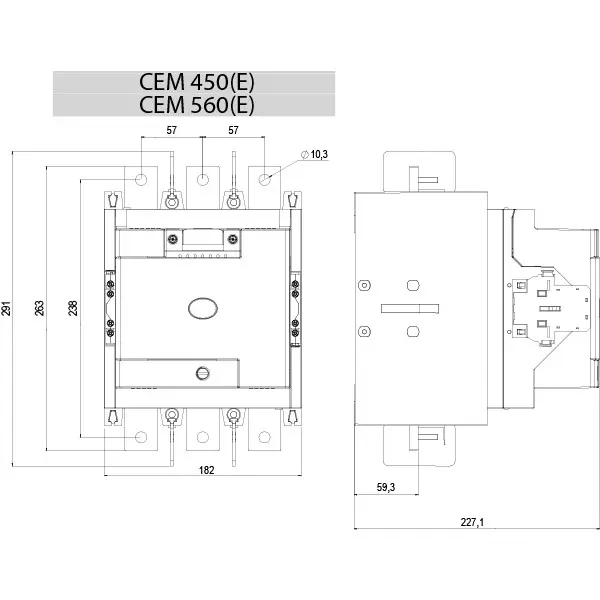 Контактор Eti CEM 450E.22-255V-AC/DC (4656306) - фото №1