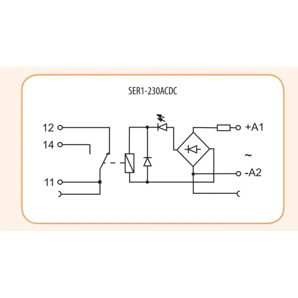 Электромеханическое интерфейсное реле ETI 002473053 SER1-230 ACDC 1CO 6A AC1 250V AC - фото №1