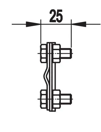 З'єднувач «прут/прут» із чотирма болтами DKC NG3109ZC Ø10мм із оцинкованої сталі - фото №1