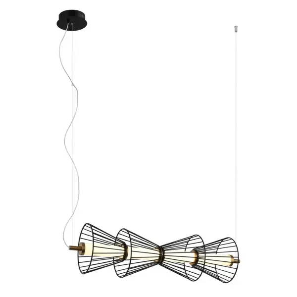 Подвесной светильник, люстра Italux PND-63849-4-BK Sanke LED 4x15W 3000K 600Lm IP20 черный