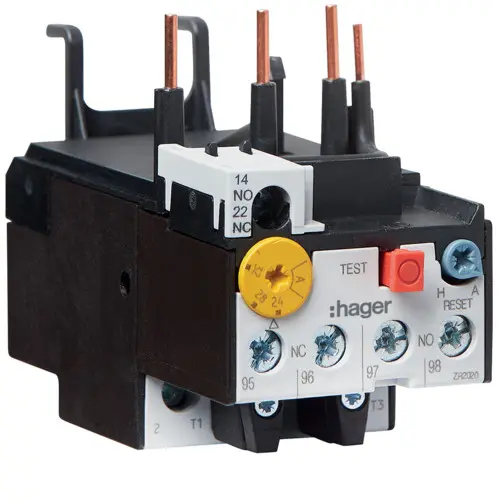 Тепловое реле Hager EVB006B 4,0-6,0А к EV018...EV038 1NO+1NC