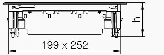 Розетковий люк OBO Bettermann (7405308) GES6 на 9 постів 45x45 199х252мм (додатково 3х UT3) - фото №1