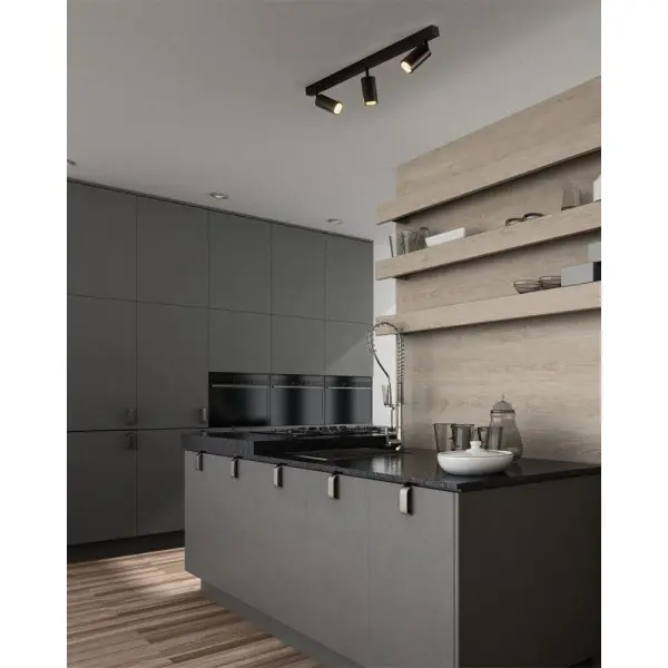 Светильник поворотный, спот TK Lighting 10634 Amis GU10 3x10W IP20 черный - фото №1