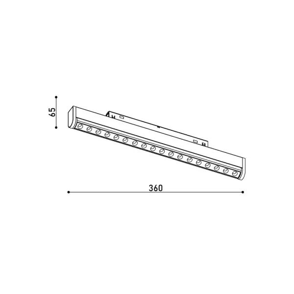 Магнитный трековый светильник Kloodi KDMG-TORN360 18W 3K BK LED 1440Lm IP20 черный - фото №2