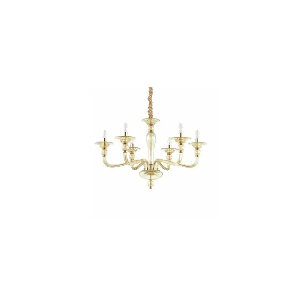 Люстра підвісна Ideal Lux Danieli Sp6 Ambra 159942 Люстра підвісна Ideal Lux Danieli Sp6 Ambra 159942