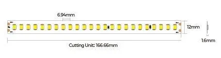 LED лента COLORS 144-2835-48V-IP65 NANO 5.4W 580Lm 4000K 5м (DS8144-48V-12mm-NANO) - фото №1