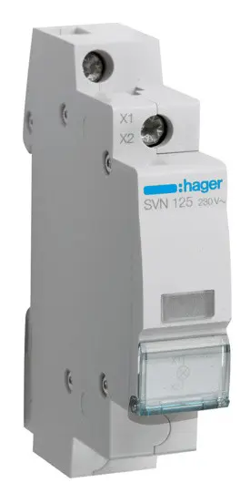 Сигнальна лампа SVN 125, безбарвна, Hager
