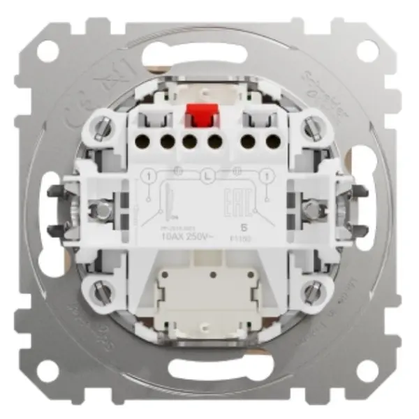 Двоклавішний вимикач Schneider Electric Sedna Design & Elements з підсвіткою бежевий SDD112105L - фото №2
