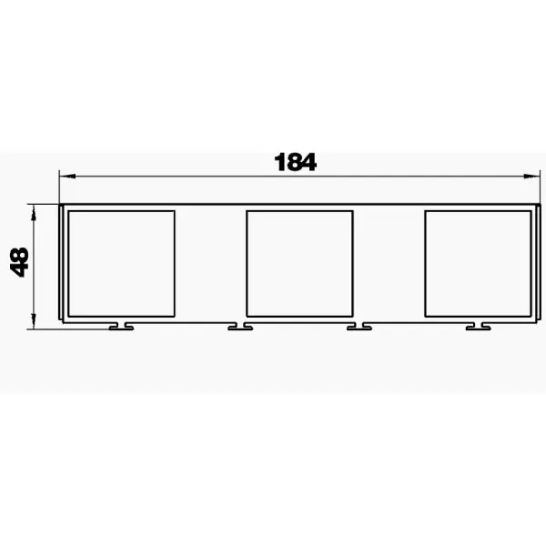 Супорт-рамка для лючка на підлогу OBO Bettermann (7408672) MT45V під установку 3x modul45 L=184мм - фото №1