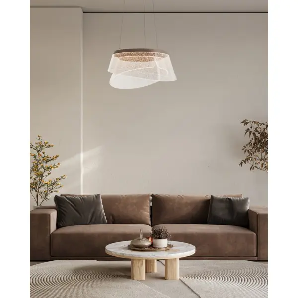 Подвесной светильник, люстра Italux PND-59178-47W-3K Foren LED 1x47W 3000K 3400Lm IP20 коричневый - фото №1 Подвесной светильник, люстра Italux PND-59178-47W-3K Foren LED 1x47W 3000K 3400Lm IP20 коричневый - фото №1