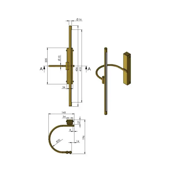 Бра, настінний світильник Pikart 32060-5 Led 1x5W 3000K-4000K IP20 - фото №2