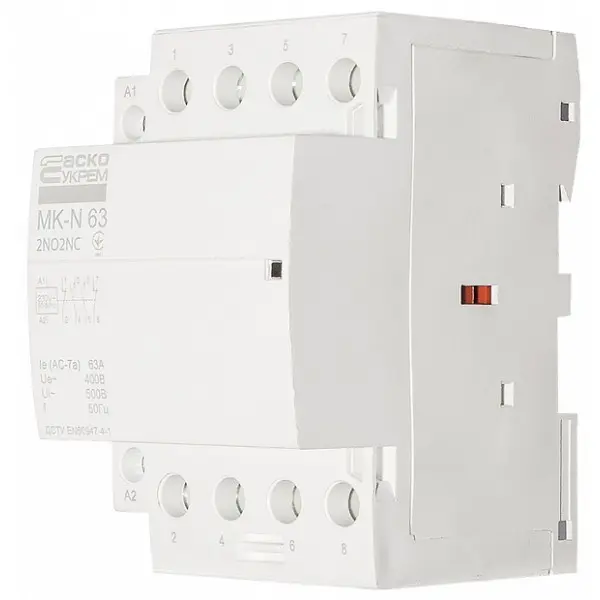 Модульный контактор Аско-Укрем MK-N 4P 63A 2NO+2NC (A0040030037) - фото №3 Модульный контактор Аско-Укрем MK-N 4P 63A 2NO+2NC (A0040030037) - фото №3