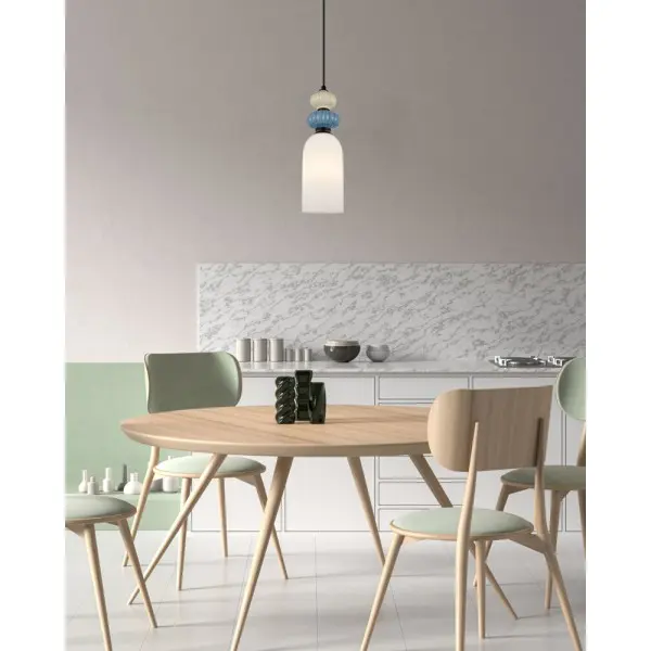 Подвесной светильник, люстра Italux PND-36573-1A-BK-WH Bonata E27 1x40W IP20 разноцветный - фото №1