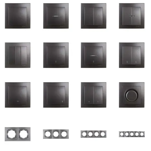 Світлорегулятор Nilson Touran антрацит 1000W з підсвіткою ( 24161053 ) - фото №1