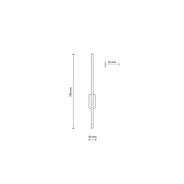 Бра, настенный светильник Tk Lighting 6019 Flash Led 1x24W 3000K 1480Lm IP20 Bk - фото №4
